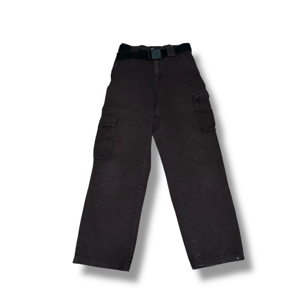 Aritzia TNA Wide Leg Utility Cargo Pants Brown‎ With Belt Size S 27x28.5 *FLAWS
